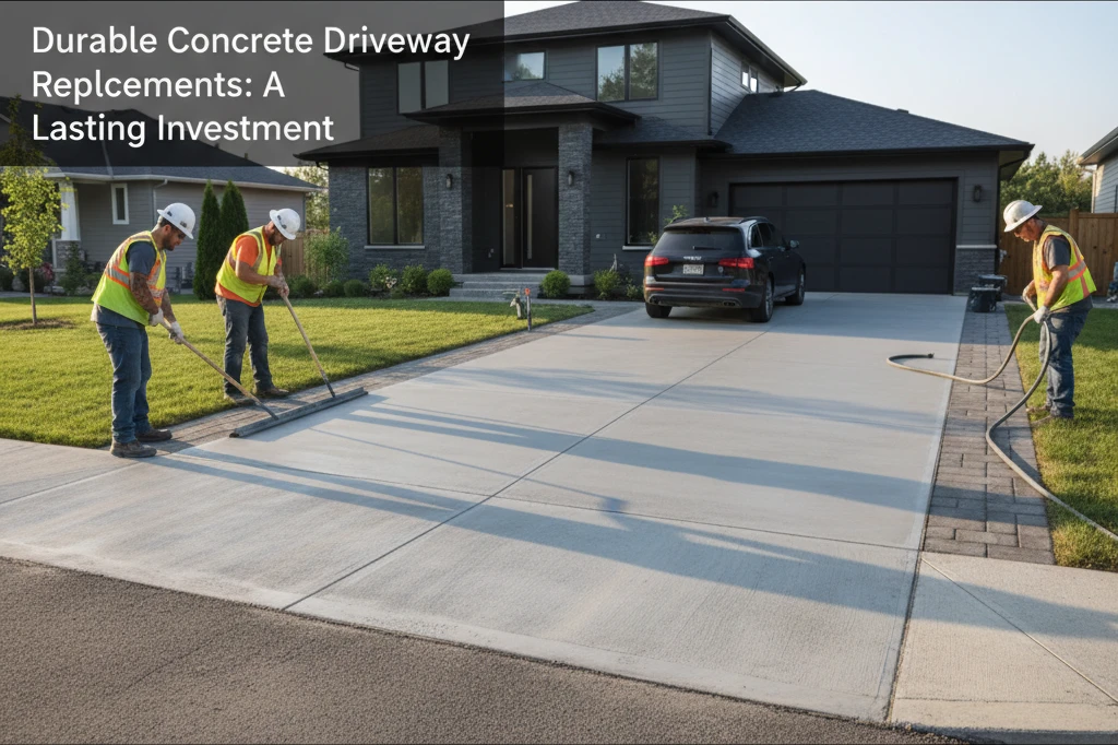 Professional illustration for article about Durable Concrete Driveway Replacements: A Lasting Investment