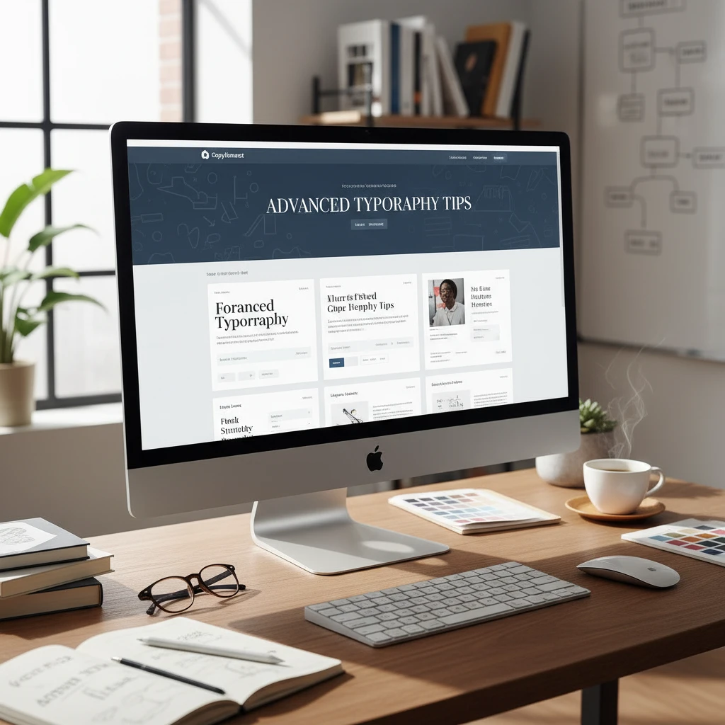 Professional illustration for article about Elementor Website Design: Advanced Typography Tips