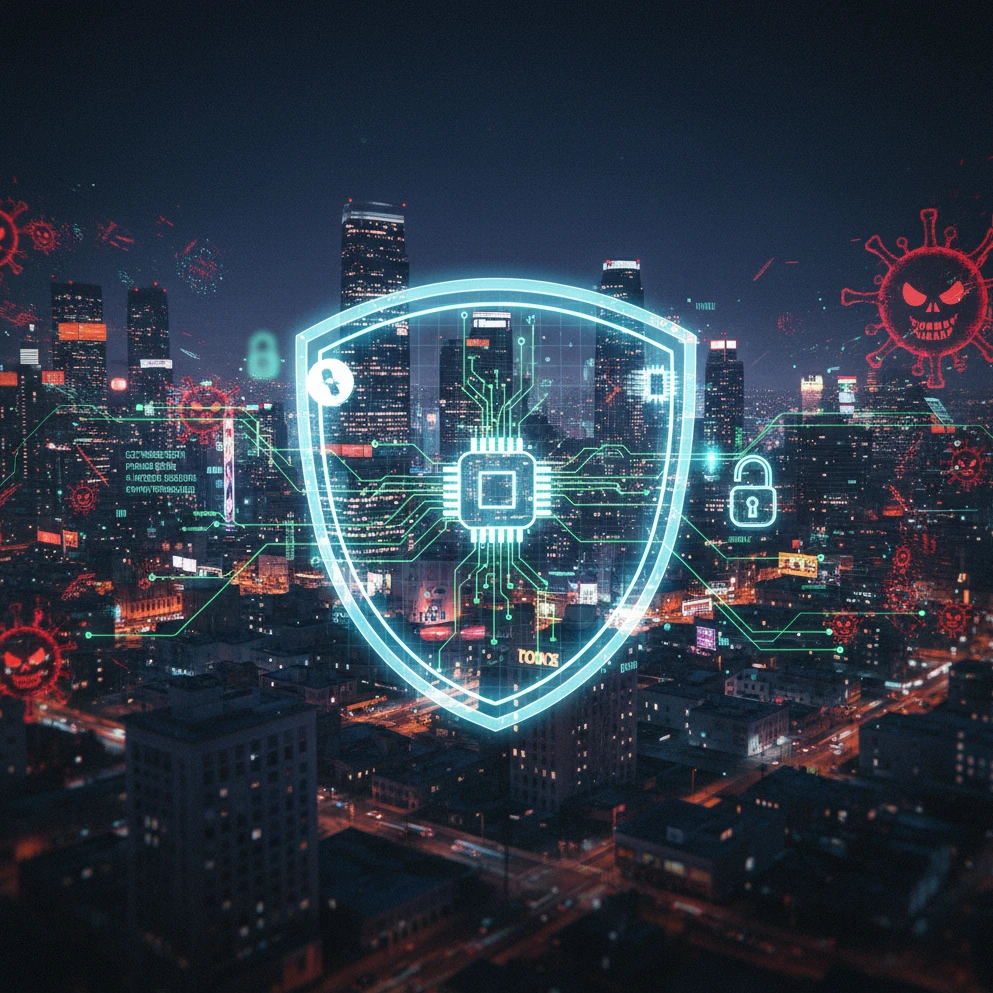 Professional illustration for article about GTA Cybersecurity: Beyond Basic Antivirus