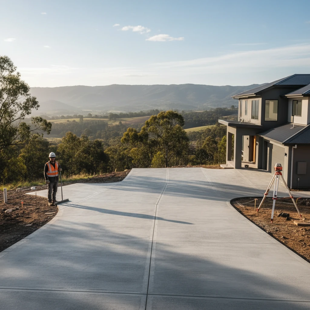 Professional illustration for article about Penrith Concrete Driveways: Built for the Long Haul