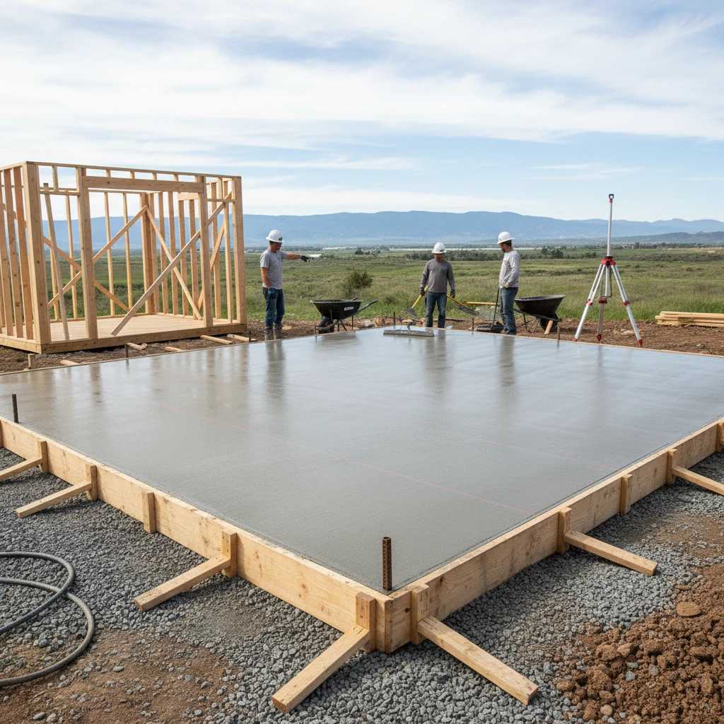 Professional illustration for article about Shed Slabs: Expert Concrete Solutions