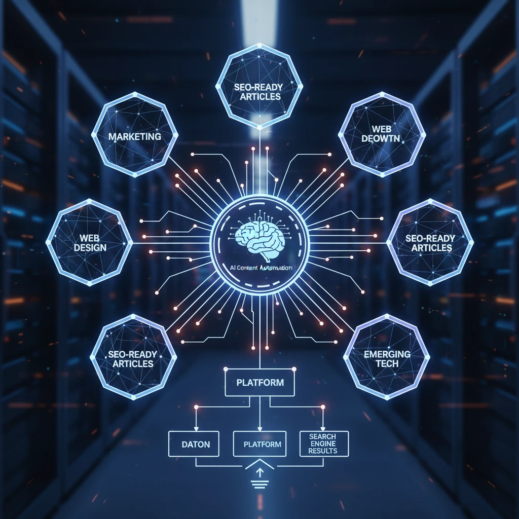 Professional illustration for article about AI Content: SEO-Focused Website Architecture