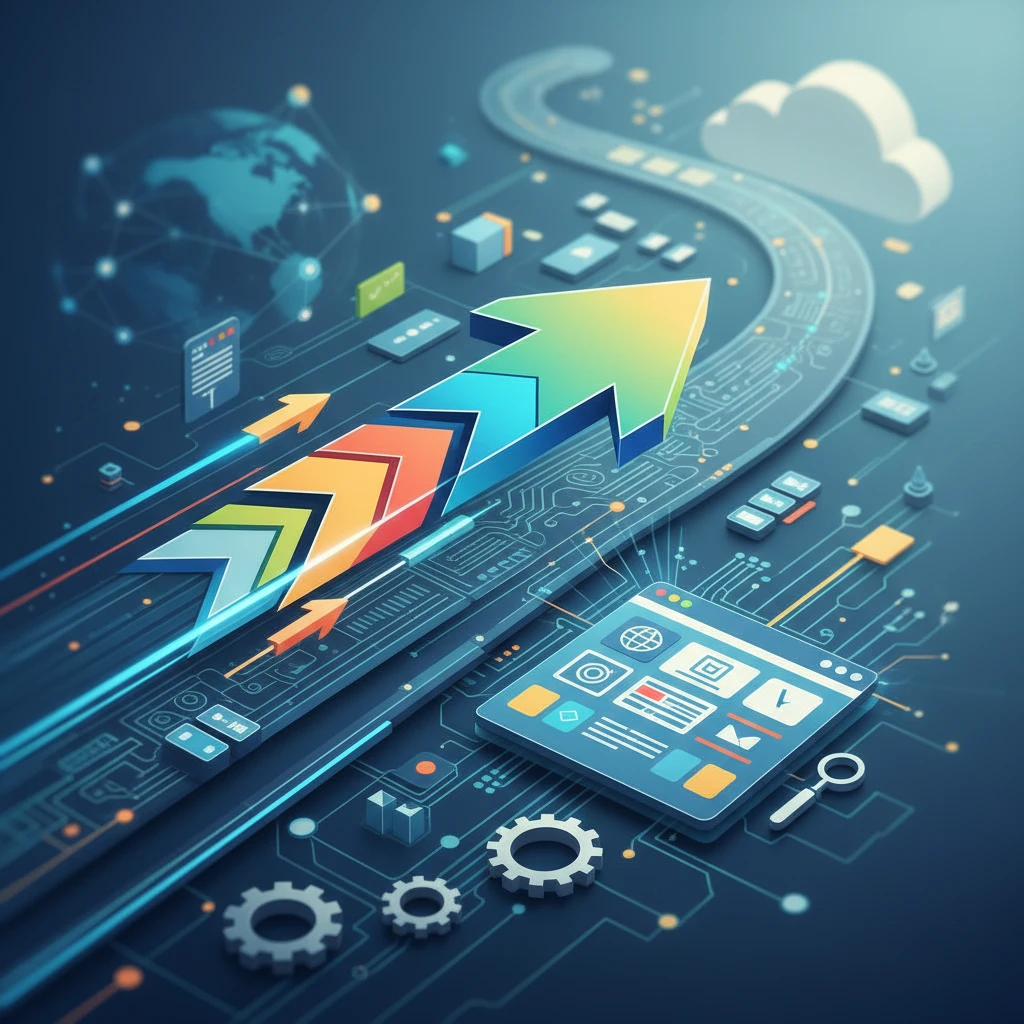 Professional illustration for article about Boost Your Website Speed: Practical Optimization Tips