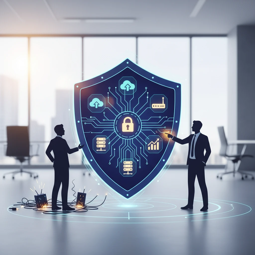 Professional illustration for article about Business IT Support: Choosing the Right Provider