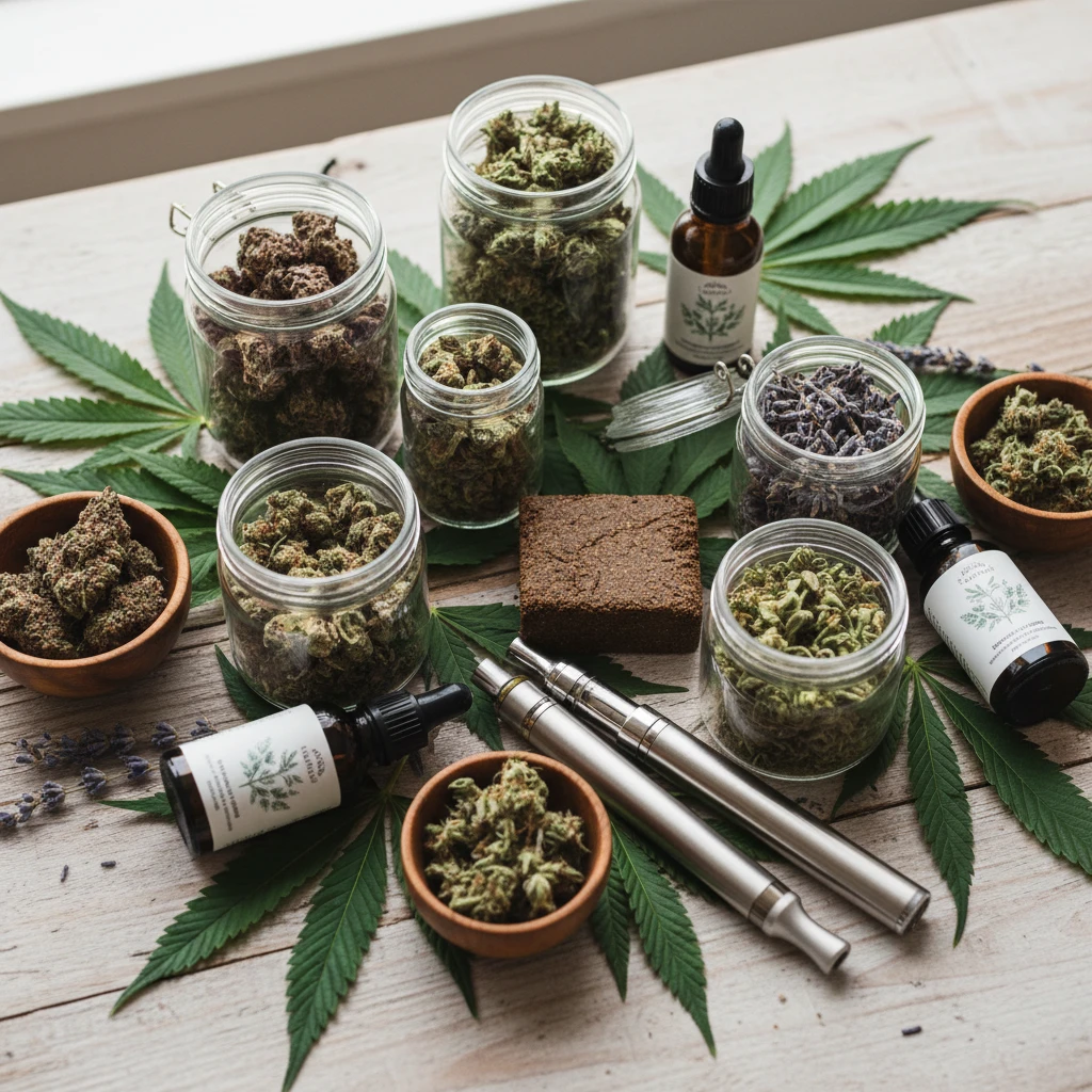 Professional illustration for article about Cannabis Wellness: Choosing the Right Elevated Herbals Product