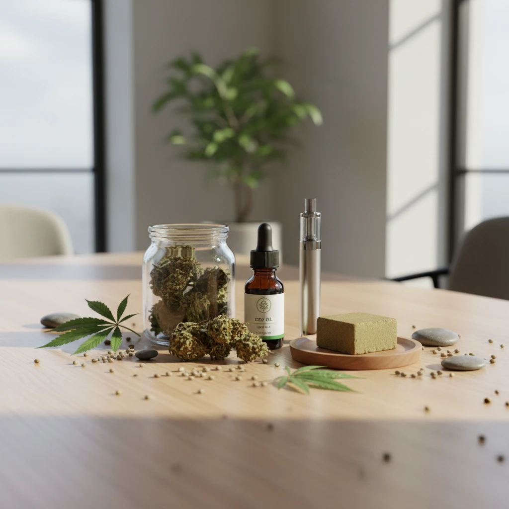 Professional illustration for article about CBD for Wellness: Elevated Herbals Top Picks