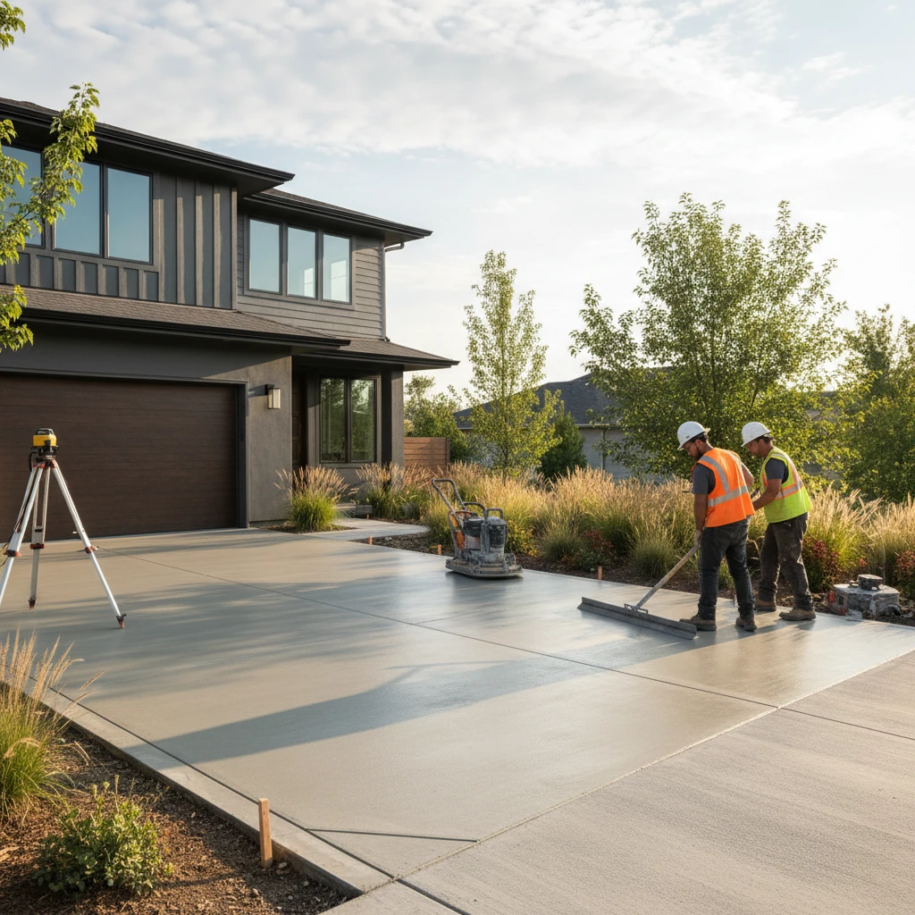 Professional illustration for article about Concrete Driveway Solutions: A Lasting Investment
