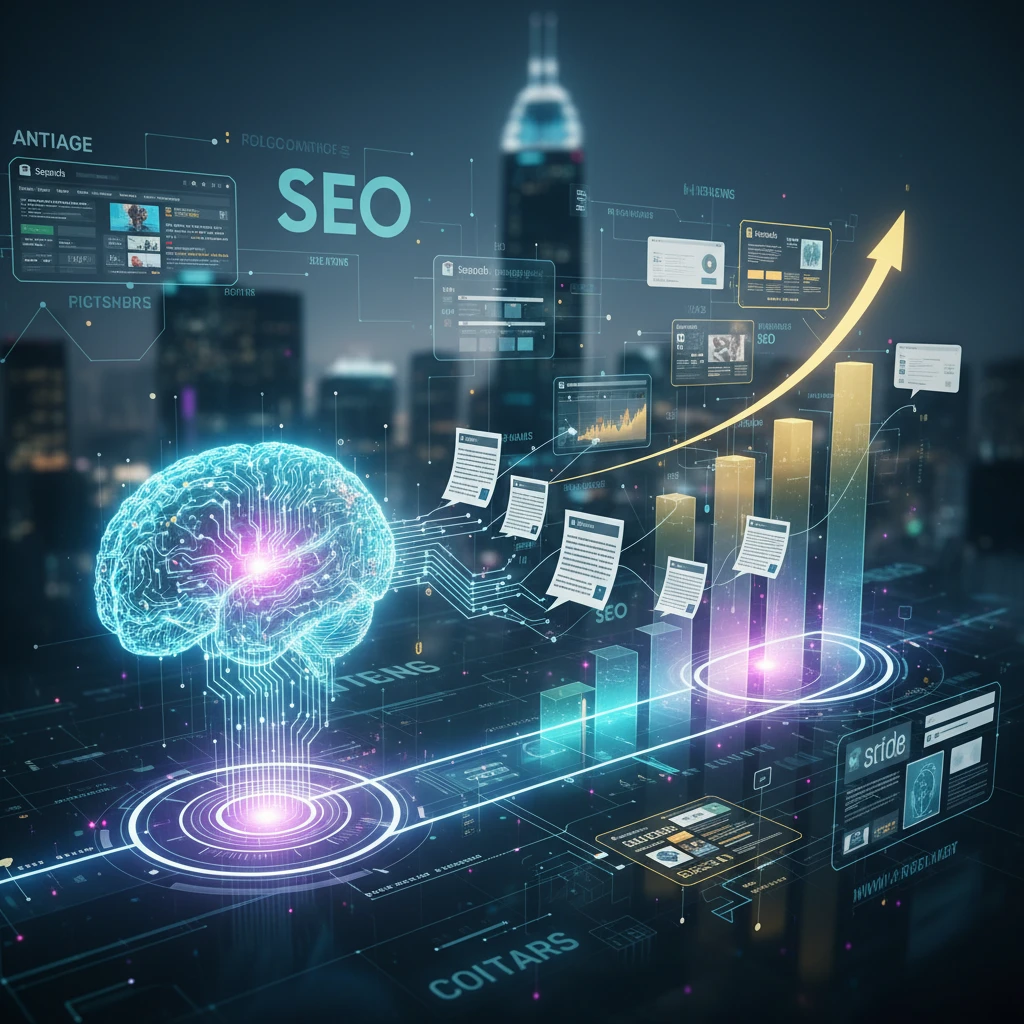 Professional illustration for article about Content Automation: Drive Revenue with AI-Powered UX