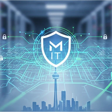Professional illustration for article about Cybersecurity First: Managed IT Services for the GTA