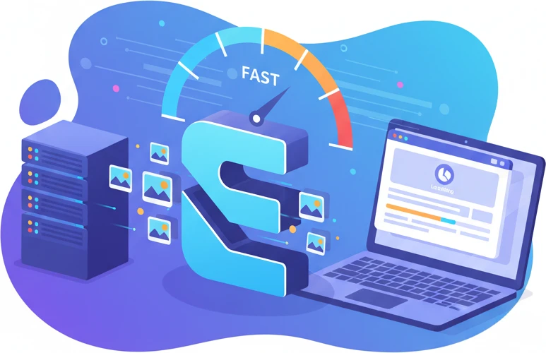 Professional illustration for article about Elementor Image Optimization: Speed Up Your Website Now