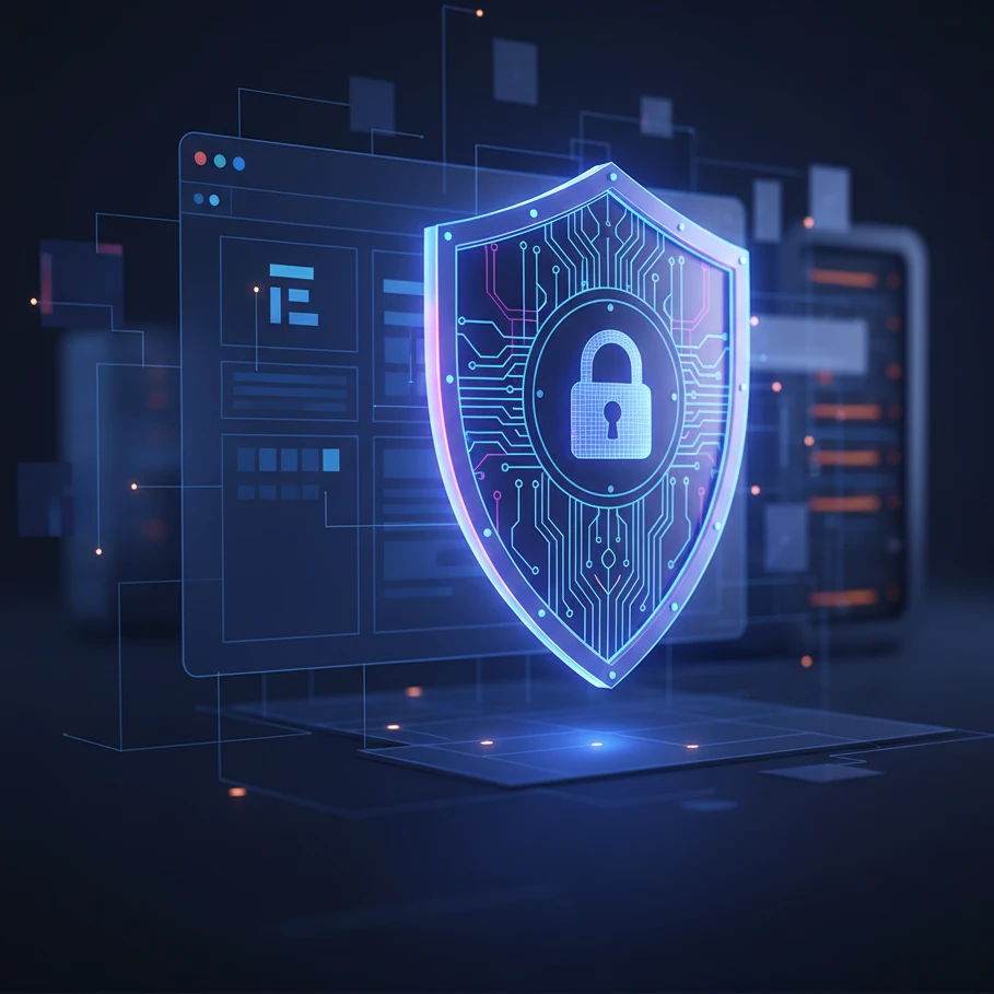 Professional illustration for article about Elementor Website Security: Essential Protection Tips