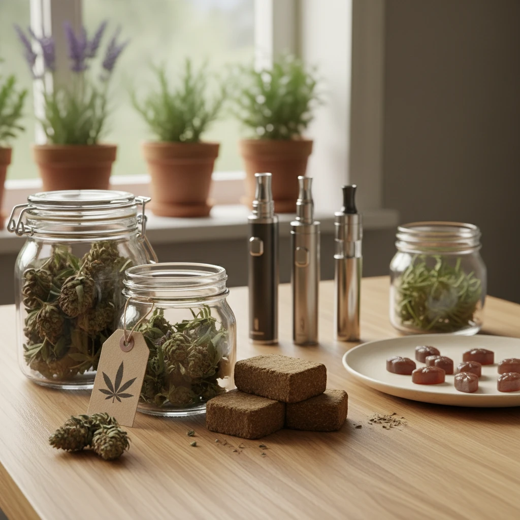 Professional illustration for article about Elevated Herbals: Safe Marijuana UK Products