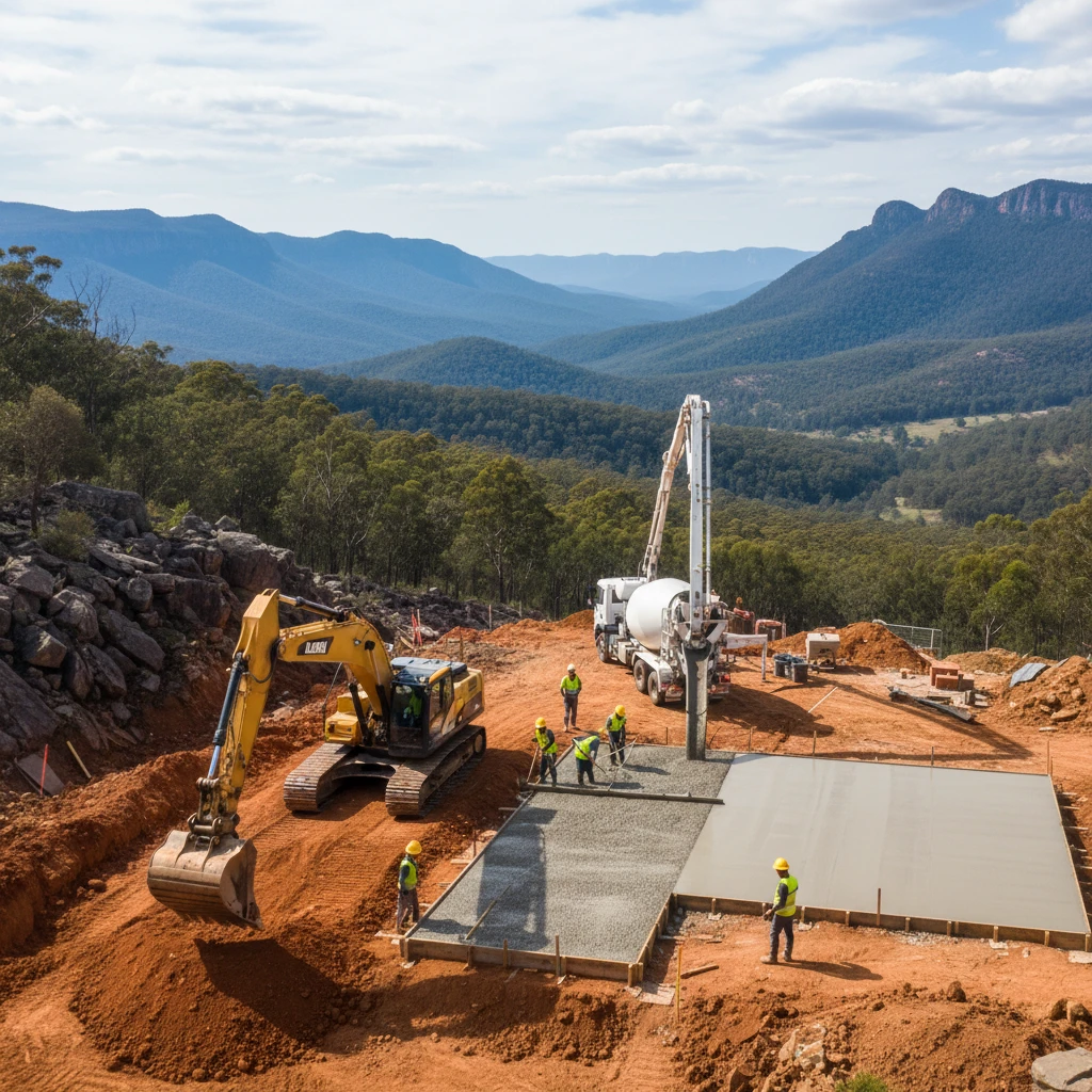 Professional illustration for article about Excavation and Concrete: Blue Mountains Specialists