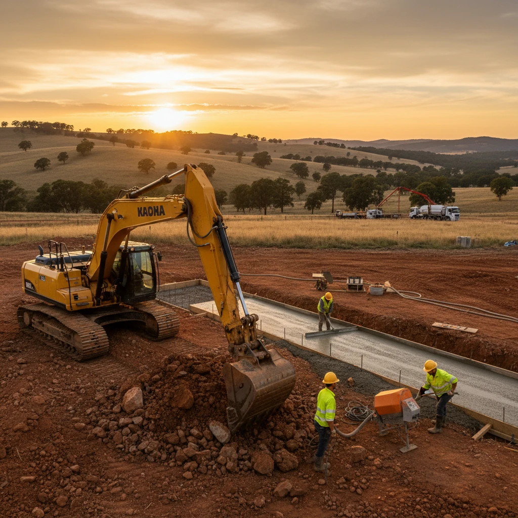 Professional illustration for article about Excavation & Concrete: Central West Specialists