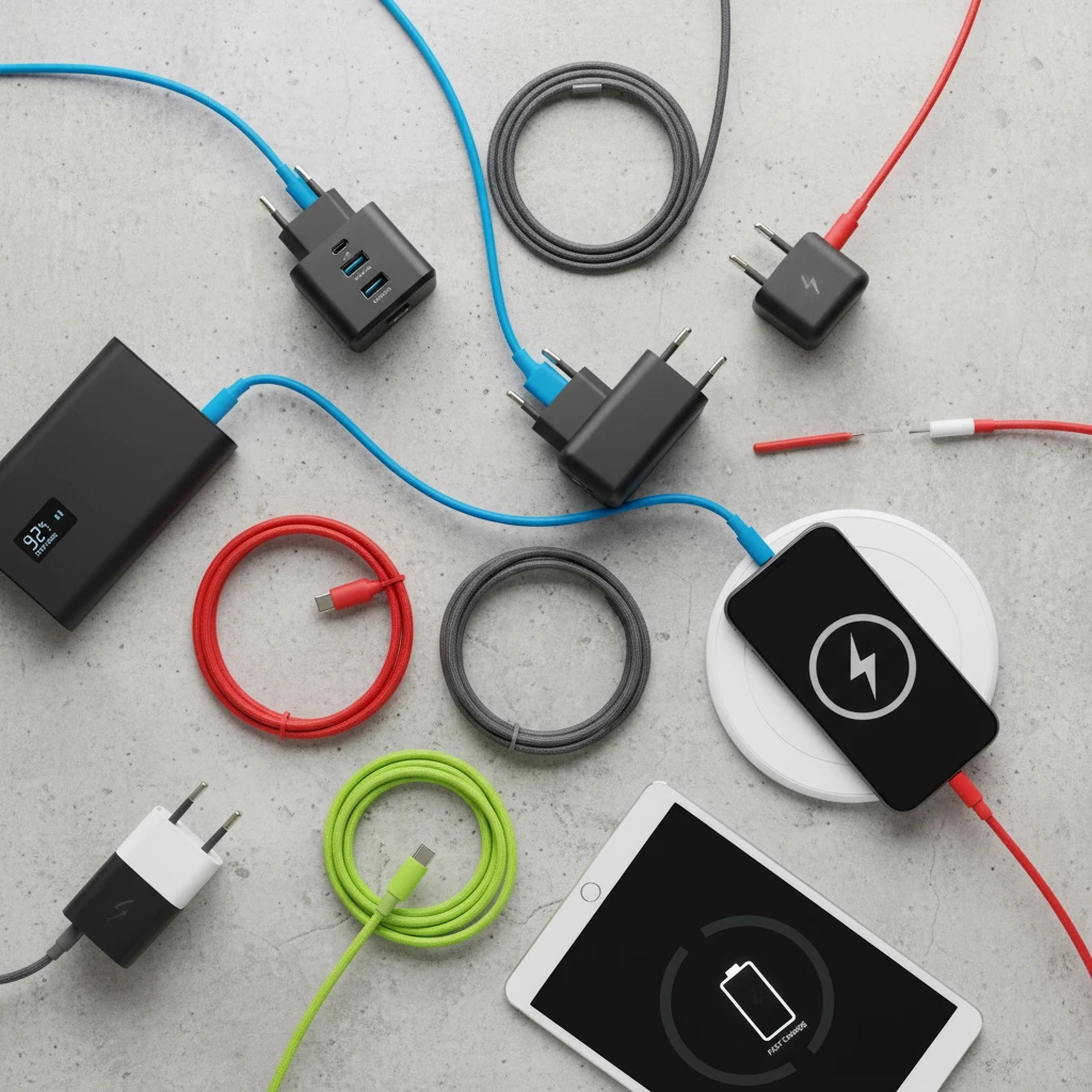 Professional illustration for article about Ghid complet pentru încărcătoare rapide: Ce trebuie să știi