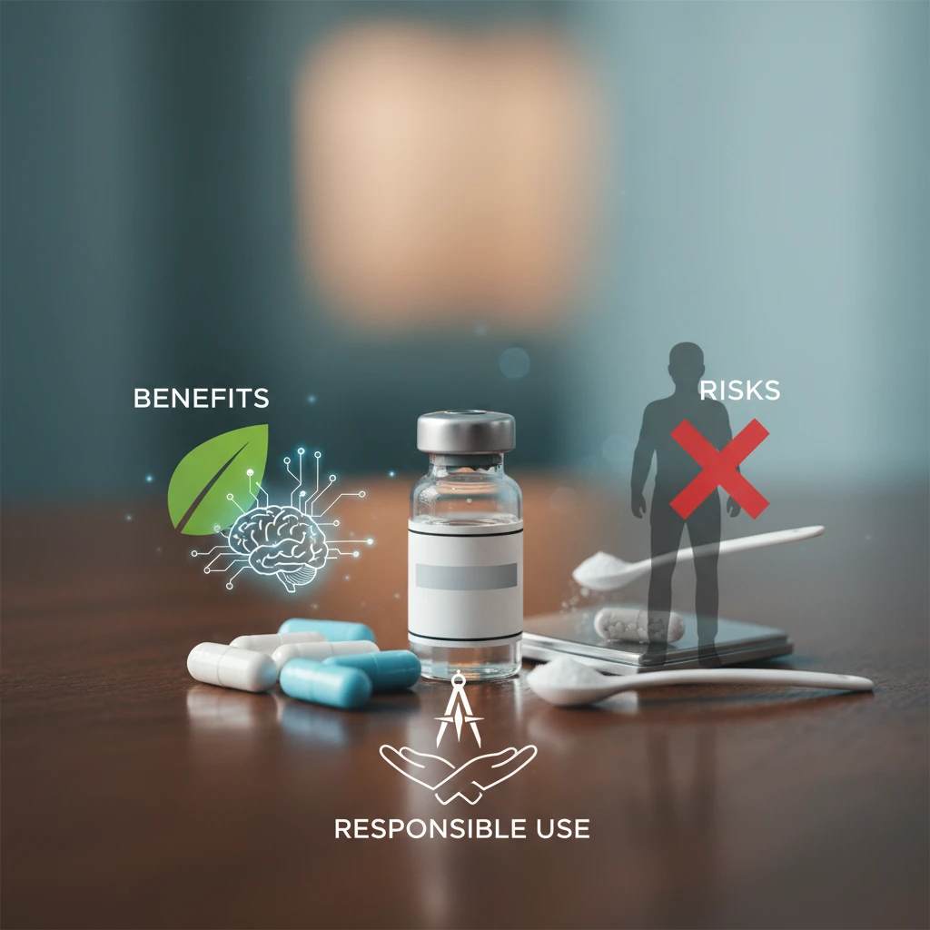 Professional illustration for article about High-Quality Ketamine: Benefits, Risks, & Responsible Use