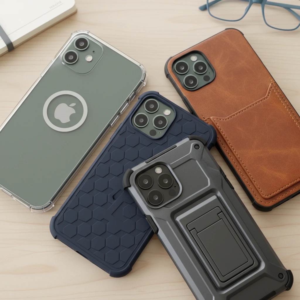 Professional illustration for article about Huse iPhone 15: Protecție elegantă și durabilă