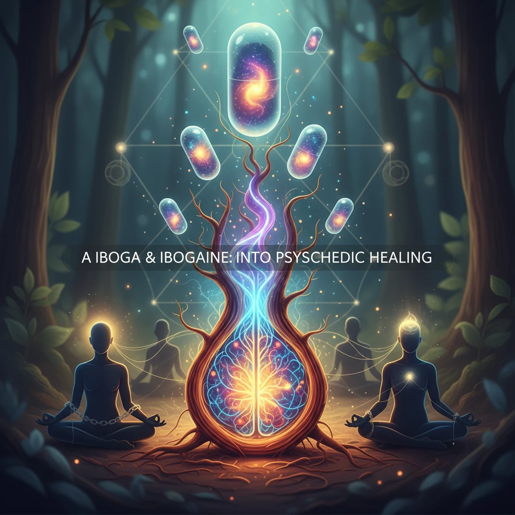 Professional illustration for article about Iboga & Ibogaine: A Deep Dive into Psychedelic Healing