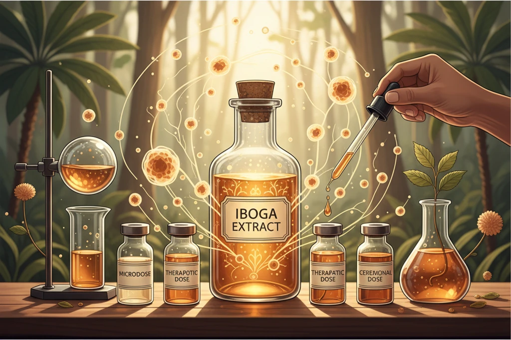 Professional illustration for article about Iboga & Ibogaine: Finding the Right Dosage for You