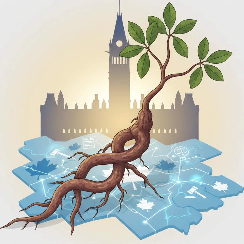 Professional illustration for article about Iboga & Ibogaine: Navigating Canadian Laws