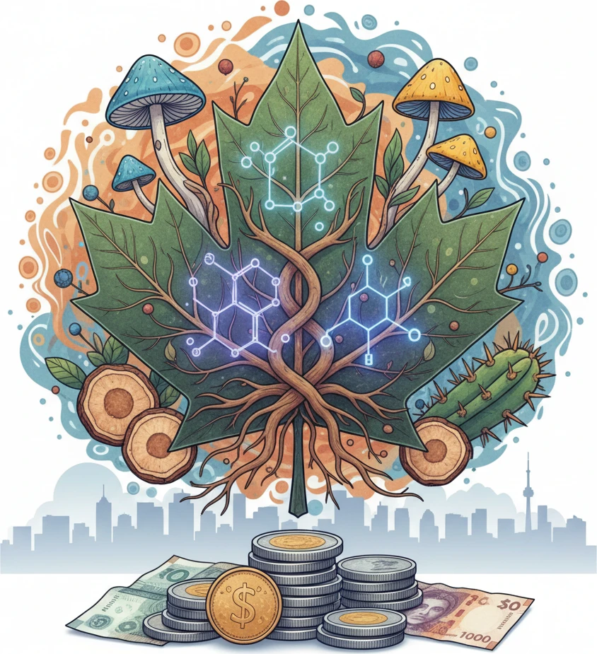 Iboga, Ibogaine & Psychedelics: A Canadian Price Guide 1 Professional illustration for article about Iboga, Ibogaine & Psychedelics: A Canadian Price Guide