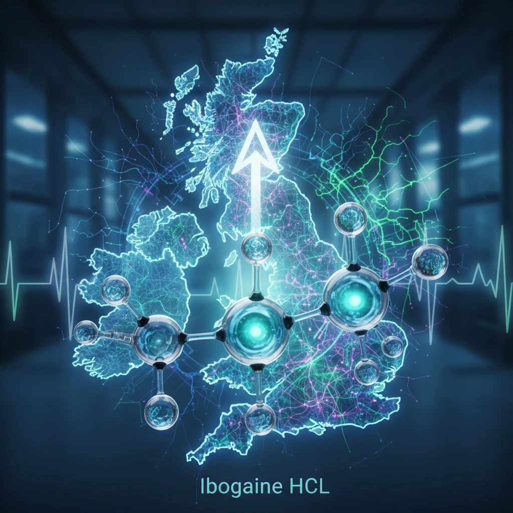 Professional illustration for article about Ibogaine HCl: UKs Addiction Treatment Breakthrough?