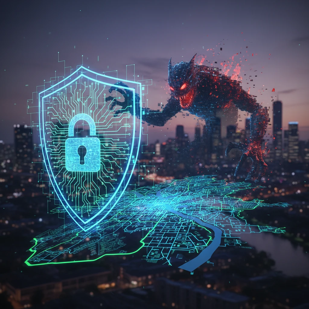 Professional illustration for article about Is Your Western Sydney IT Protected From Ransomware?