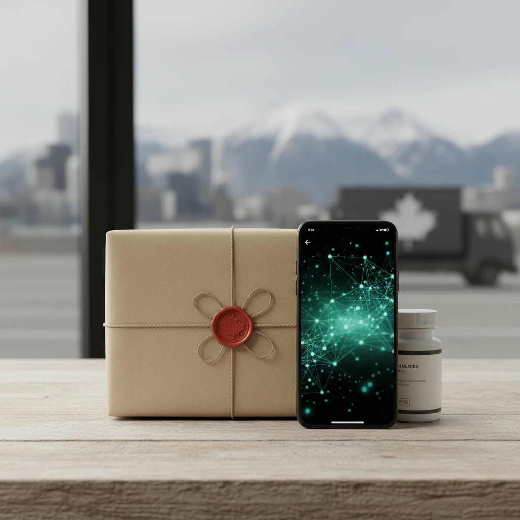 Professional illustration for article about Ketamine Online: Discreet & Secure Canada Delivery