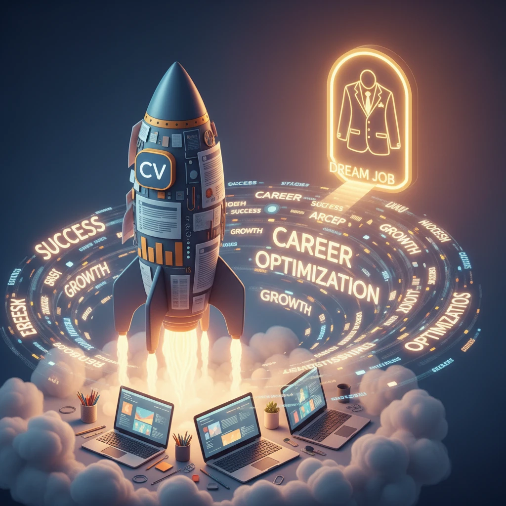 Professional illustration for article about Landing Your Dream Job: A Guide to Resume Optimization
