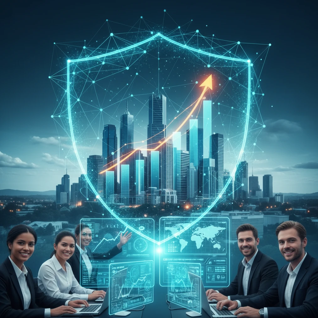 Professional illustration for article about Managed IT: Proactive Support for Business Growth