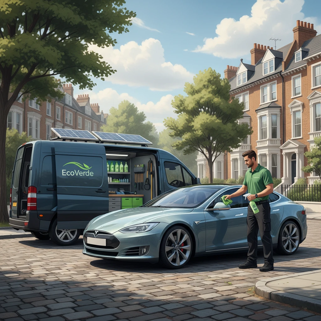 Mobile Car Valeting London: Eco-Friendly Detailing Experts 1 Professional illustration for article about Mobile Car Valeting London: Eco-Friendly Detailing Experts