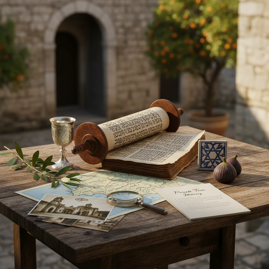 Professional illustration for article about Portugal Jewish Heritage: Plan Your Private Tour