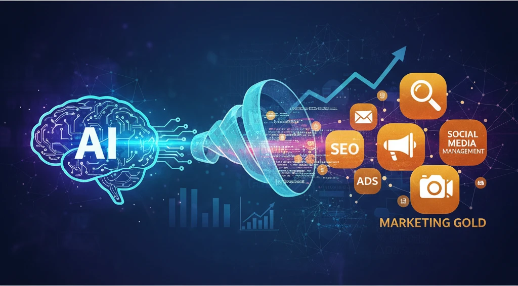 Professional illustration for article about Prompt Engineering for Business: Convert AI to Marketing Gold