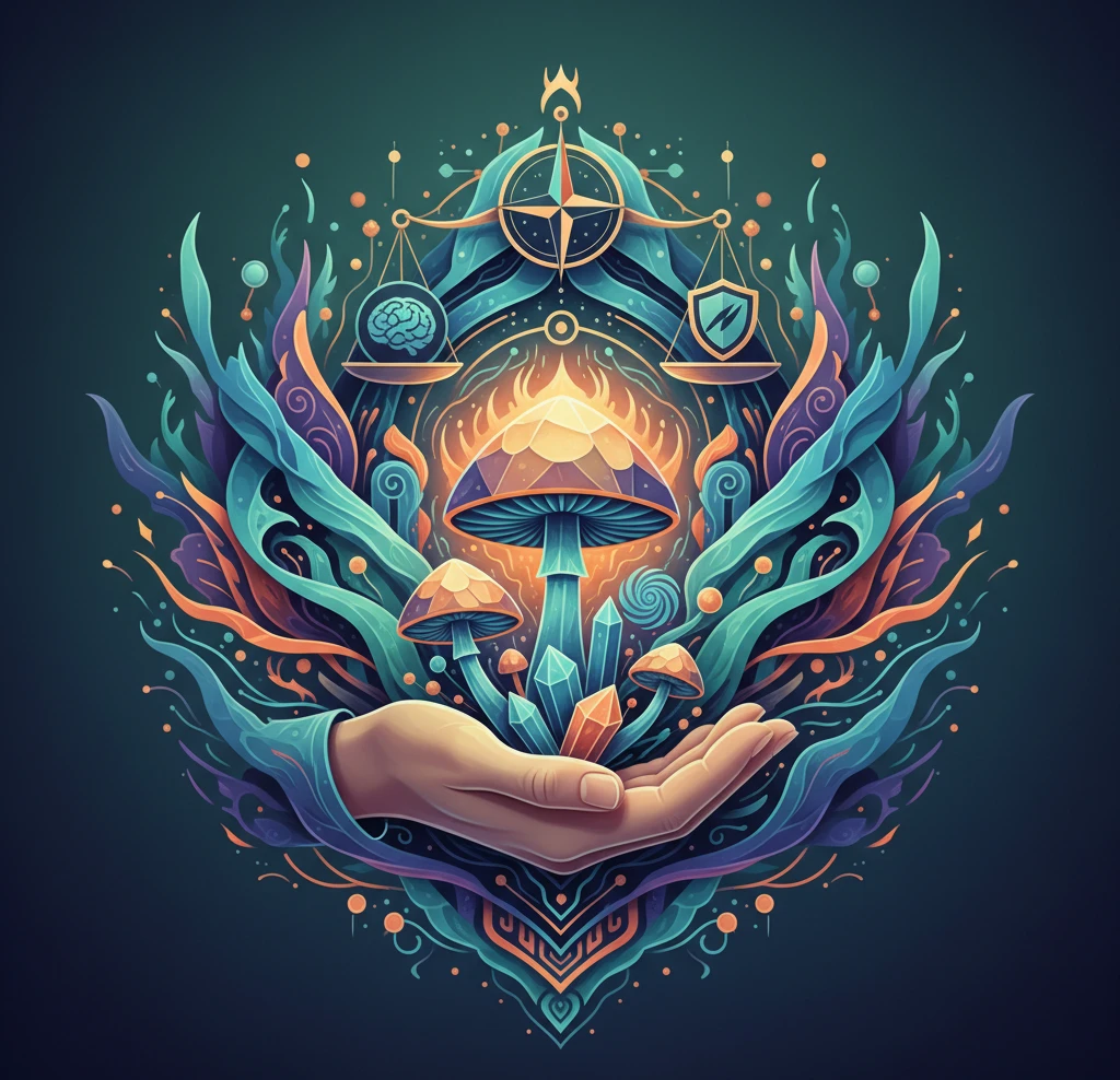 Professional illustration for article about Psychedelic Safety: A Guide to Responsible Use