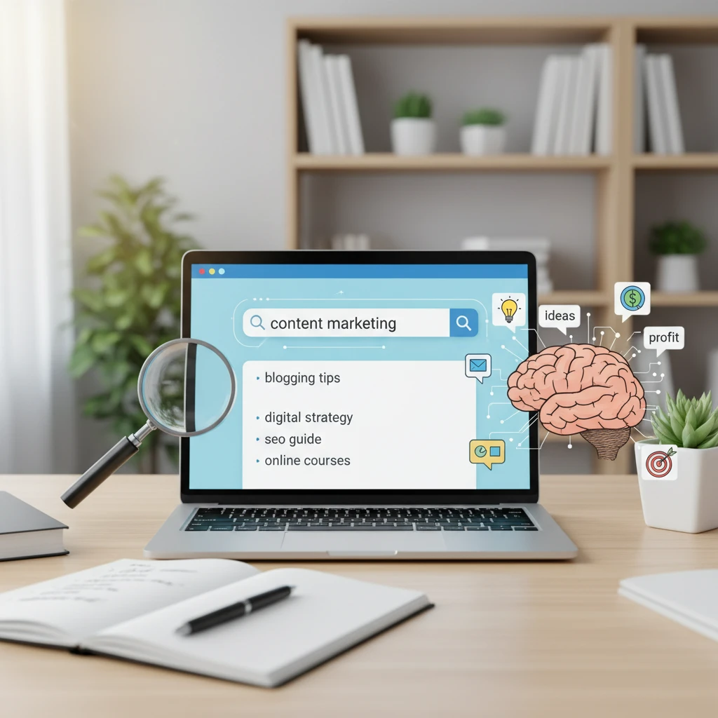 Professional illustration for article about SEO Keyword Research: A Practical Guide for Beginners