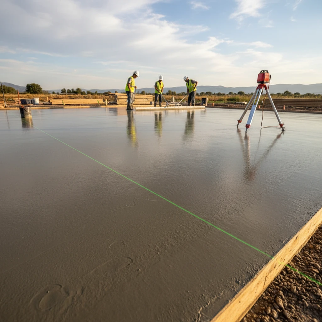 Professional illustration for article about Shed Slabs: Precision Concrete for Lasting Foundations