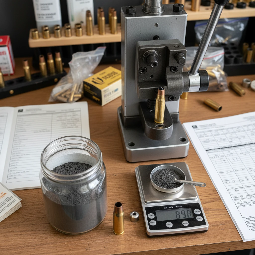 Professional illustration for article about Smokeless Gun Powder: Guide to Reloading Success