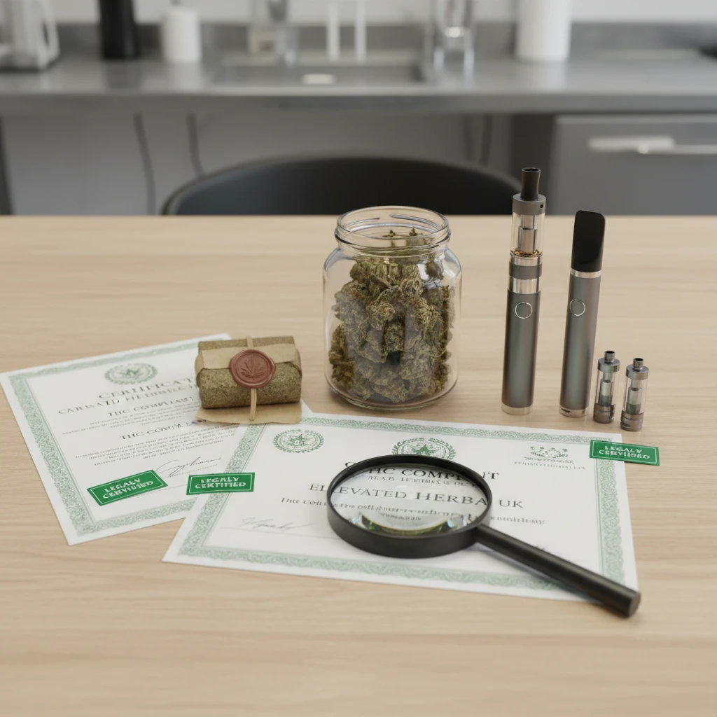 Professional illustration for article about THC Compliance: Ensuring Safety with Elevated Herbals