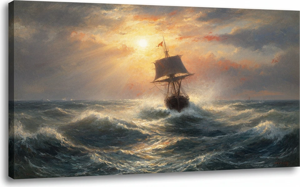 Ilustração profissional para artigo sobre Turner: Tempestade, Mar e a Obsessão pela Luz