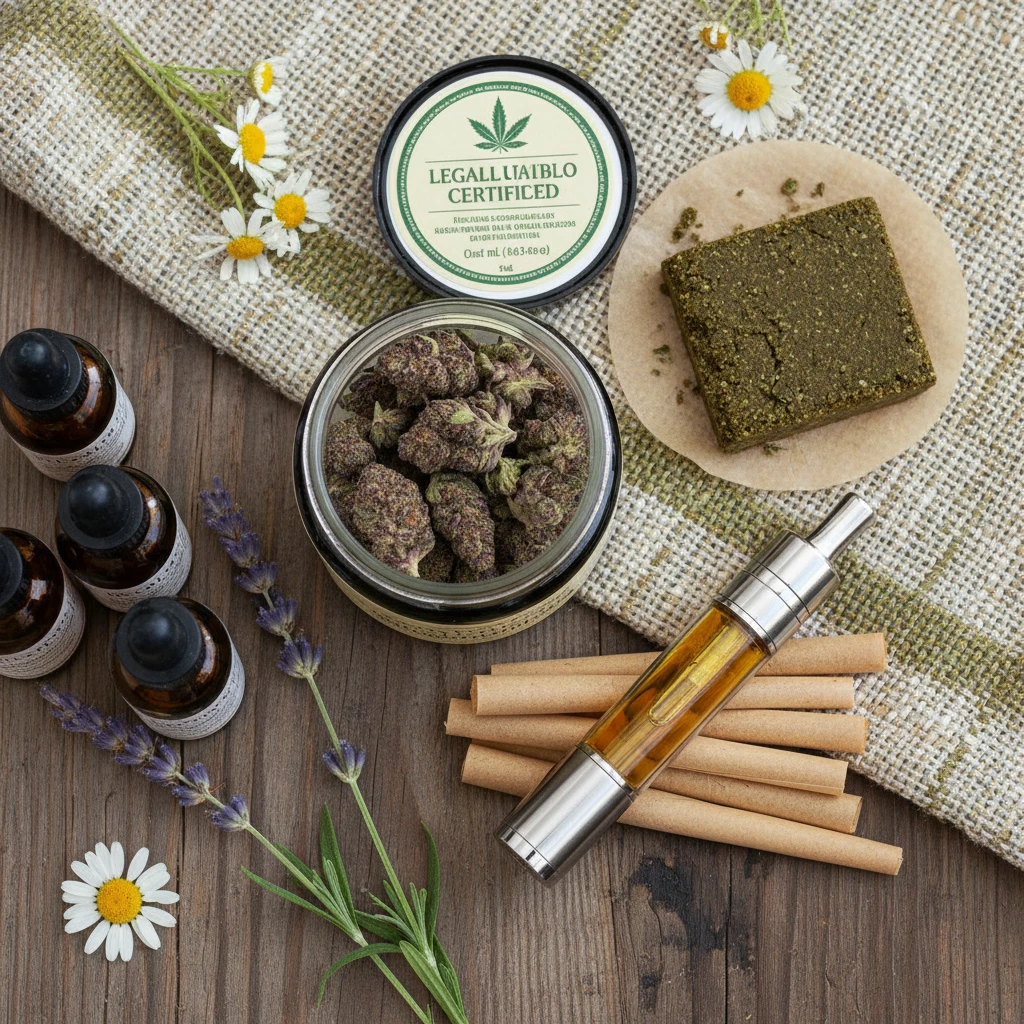 Professional illustration for article about Unlock Cannabis Wellness: Elevated Herbals Guide