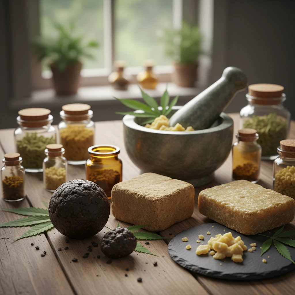 Professional illustration for article about Unlock Wellness: Buy Hashish for Natural Relief UK