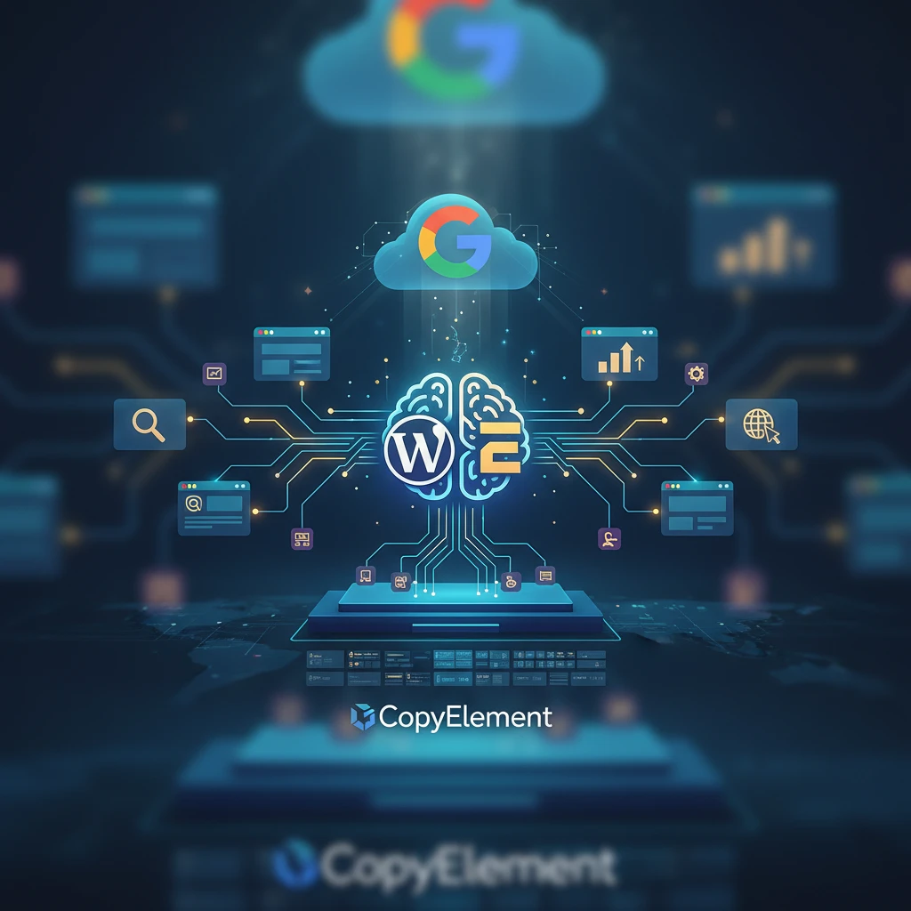 Professional illustration for article about WordPress SEO: Optimize Your Elementor Website for Google