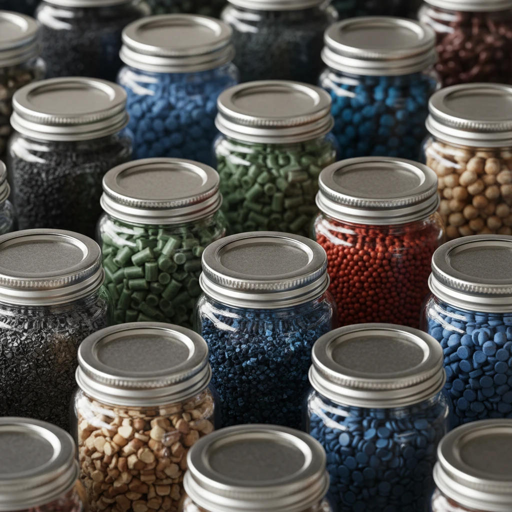 Choose Your Smokeless Gun Powder Wisely A close-up view of various colorful smokeless gun powders in small jars, illustrating the diversity of options available to reloaders.