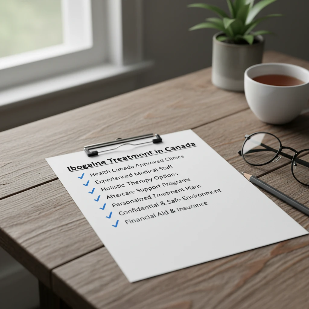 A checklist laid out on a wooden table, with items like