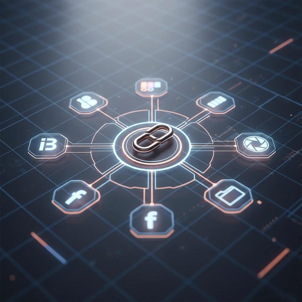 Professional illustration for article about Organize Brand Assets: The One-Link Solution