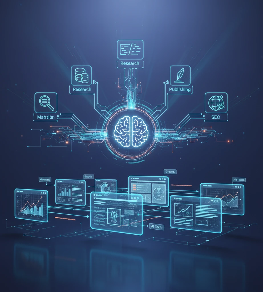 Professional illustration for article about Scale SEO Content: Automate Research & Publishing
