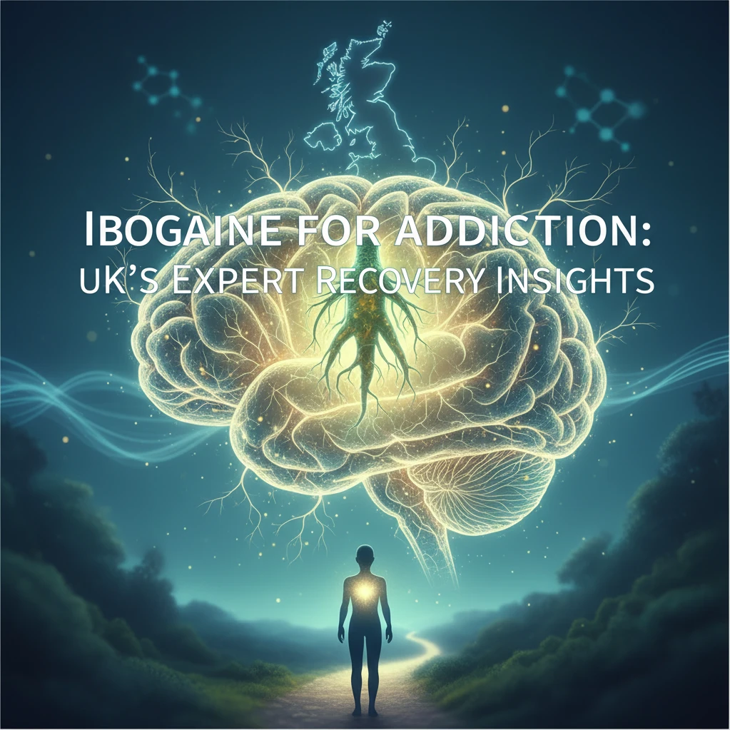 Ibogaine for Addiction: UK's Expert Recovery Insights Professional illustration for article about Ibogaine for Addiction: UKs Expert Recovery Insights